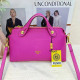 Rose Red Casual Solid Color Patchwork Zipper Texture Bags
