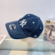 Dark Blue Street Letters Embroidered Distressed Hat