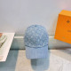 Baby Blue Casual Letters Distressed Hat