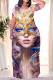 Pink Casual Print Mask portrait Contrast O Neck Printed Plus Size Dresses
