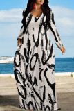 Green Casual Floral Print Pocket Contrast V Neck Printed Dresses