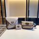 Khaki Street Letters Patchwork Contrast Bags
