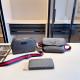 Black Gray Street Letters Patchwork Zipper Contrast Bags