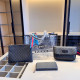 Black Gray Street Letters Patchwork See-Through Bags