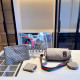 Khaki Casual Letters Patchwork See-Through Zipper Bags
