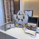 Khaki Casual Cartoon Print Letters Patchwork Contrast Bags