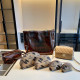 Brown Casual Vacation Letters See-Through Zipper Bags