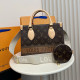 Black Brown Casual Letters Patchwork Contrast Bags