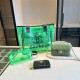 Fluorescent Green Casual Letters Patchwork See-Through Bags