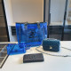 Fluorescent Blue Daily Letters Patchwork See-Through Bags