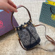 Tibetan Blue Casual Letters Draw String Patchwork Contrast Bags