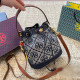 Tibetan Blue Daily Letters Draw String Patchwork Contrast Bags