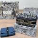 Blue Black Casual Letters Patchwork Zipper Contrast Bags
