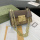 Coffee Casual Letters Patchwork Chains Contrast Bags