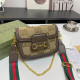 Khaki Daily Letters Patchwork Chains Adjustable Bags