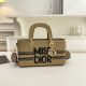 Khaki Daily Letters Patchwork Zipper Contrast Bags