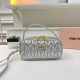 Silver Casual Letters Patchwork Zipper Bags