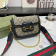 Black Street Letters Patchwork Chains Contrast Bags