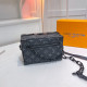 Black Gray Daily Letters Patchwork Chains Zipper Bags