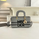 Grey Daily Letters Patchwork Zipper Contrast Bags