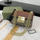 Brown Street Letters Patchwork Chains Contrast Bags
