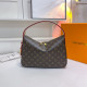 Brown Casual Letters Patchwork Zipper Bags