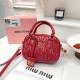 Red Casual Solid Color Patchwork Metal Accessories Trim Zipper Bags