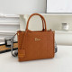 Orange Casual Solid Color Patchwork Zipper Texture Bags