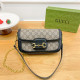 Black Casual Letters Patchwork Chains Contrast Bags