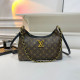 Black Street Letters Patchwork Zipper Contrast Bags