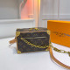 Brown Casual Letters Patchwork Chains Zipper Bags