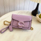 Purple Daily Solid Color Patchwork Chains Bags