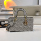 Grey Daily Solid Color Zipper Embossed Bags