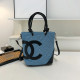 Blue Black Daily Letters Patchwork Contrast Bags