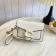 White Daily Solid Color Patchwork Chains Bags
