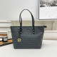Black Gray Street Letters Patchwork Zipper Contrast Bags