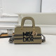 Dark Green Casual Letters Patchwork Zipper Contrast Bags