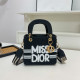 Black Daily Letters Patchwork Contrast Bags