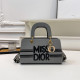 Grey Casual Letters Patchwork Zipper Contrast Bags