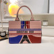 Pink Casual Stripe Letters Zipper Contrast Bags