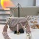 White Pink Street Letters Patchwork Irregular Contrast Bags