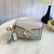 Silver Daily Solid Color Patchwork Chains Bags