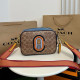 Brown Casual Letters Patchwork Zipper Contrast Bags