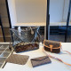 Black Brown Casual Letters Patchwork See-Through Bags