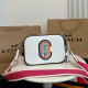White Daily Colorblock Letters Patchwork Zipper Bags