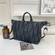 Black Gray Casual Letters Patchwork Zipper Contrast Bags
