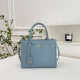 Blue Casual Solid Color Patchwork Zipper Embossed Bags