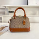 Orange Daily Letters Patchwork Zipper Contrast Bags