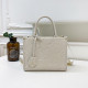 White Daily Letters Patchwork Embossed Bags