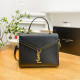 Black Casual Letters Patchwork Metal Accessories Trim Bags